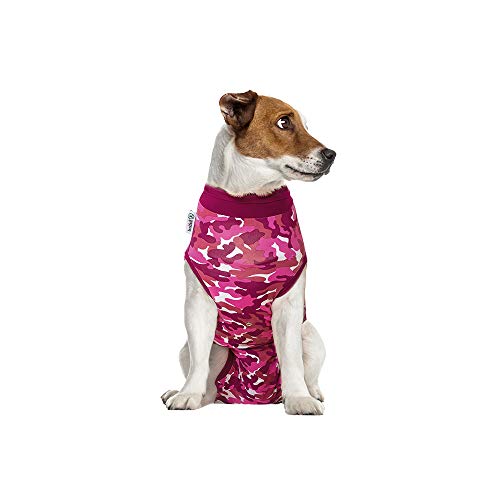 Suitical Recovery Suit Hund, S+, Rosa Camouflage von Suitical