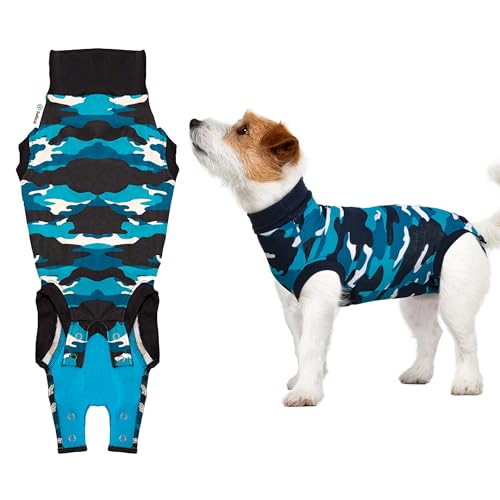 Suitical Recovery Suit Hund, XS, Blau Camouflage von Suitical