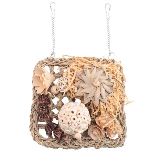 Sujurio Vogelspielzeug, Sittichspielzeug, Vogelfutterspielzeug, Grasmatte, Kletterwand für Sittiche, Papageien, Nymphensittiche, Sittiche, Sittiche, Unzertrennliche Vögel von Sujurio