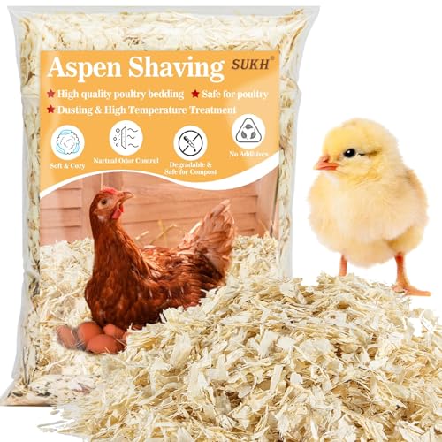 Sukh Hühnerstall-Bettwäsche – Aspen-Späne, Tierstreu als Hühnerzubehör für Hühnerhaus, Einstreu, Winterisierung, Nistplatz für kleine Haustiere, Meerschweinchen, Kaninchen, Chinchilla, Vogel, Sukh Hühnerstall-Bettwäsche – Aspen-Späne, Tierstreu als Hühnerzubehör für Hühnerhaus, Einstreu, Winterisierung, Nistplatz für kleine Haustiere, Meerschweinchen, Kaninchen, Chinchilla, Vogel, von Sukh