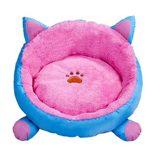 Sukisuki Haustierbett, rund, Flauschige Kissenmatte, weiches Plüschkissen aus Kunstfell, Donut-Kuschel für Kitty Teddy Schlummerschlafen von Sukisuki