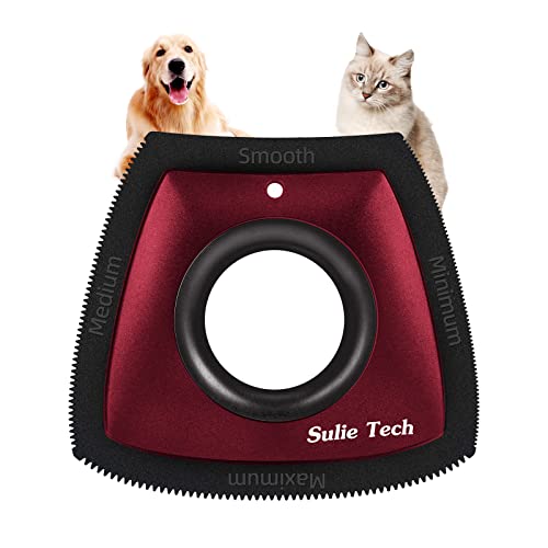 Sulie Tech Mini Tierhaar-Detailer Hundehaarentferner Katzenhaarentferner Tierhaarentferner für Auto Detailing Couch Möbel Fusseln Teppich (Rot) von Sulie Tech