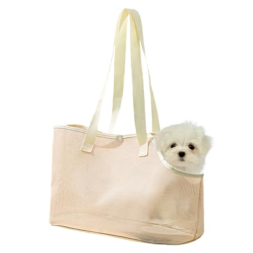 Anti-Breakaway-Zetasche, Haustier-Schlinge, kleine Hunde-Tragetasche, 38x27x21cm stilvoller und funktional Verstellbarer Schultergurt atmungsaktives Netzmaterial für Katze Hund von Sulxyi