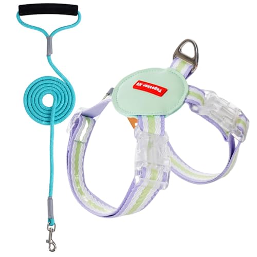Dog Harness, Puppy Harness, Adjustable Harness, Lightweight Dog Vest, Anti Pull Dog Harness, Adjustable and Customizable Fit Breathable Lightweight Vest Pet Lead Combo for Small Medium Dogs Dog Harness, Puppy Harness, Adjustable Harness, Lightweight Dog Vest, Anti Pull Dog Harness, Adjustable and Customizable Fit Breathable Lightweight Vest Pet Lead Combo for Small Medium Dogs von Sulxyi