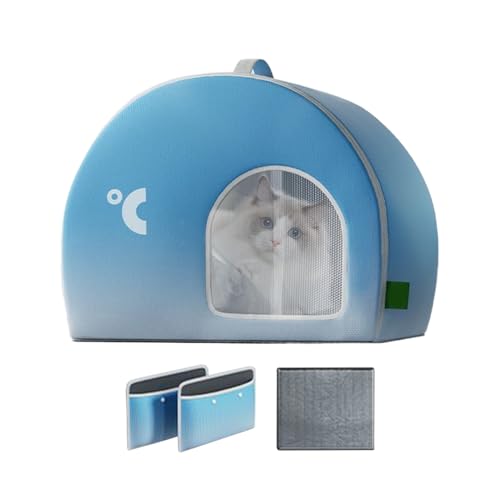 Haustierkühlhaus, Hundekühlungsheim | Kühlhaus Hunde Katzen Ice Shelter,Intelligent komfortable langlebige Kühle, wetterfestes großes Haustier für Wohnzimmer Park Garden von Sulxyi