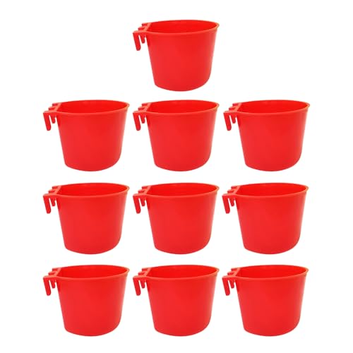 Hühnerwasserbecher, Vogelfutter Feeder Bowl, Hangable Water Feeding Tasse, 10 Stück, breiter Mund, 8oz Automatisches Hühnerwasser -Wasser -System für Bauernkoop -Vögel von Sulxyi
