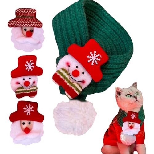 Pet Christmas Scarf, Dog Knitted Scarf, Kitten Puppy Scarf, Knitted Pet Holiday Scarf, Christmas Santa Scarf, Warm Pet Neck Warmer Scarf with 4 Decors for Dogs and Cats Pet Christmas Scarf, Dog Knitted Scarf, Kitten Puppy Scarf, Knitted Pet Holiday Scarf, Christmas Santa Scarf, Warm Pet Neck Warmer Scarf with 4 Decors for Dogs and Cats von Sulxyi