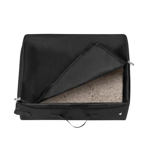 Reiseabfallschachtel, tragbares Katzenstreuablett, Faltbare Katzentoilette mit Fahrt, mit Deckel, 20x15x5 cm, lecksicher, wasserdichtes Innenraum, faltbares Design, für Auto, Flugzeug Reiseabfallschachtel, tragbares Katzenstreuablett, Faltbare Katzentoilette mit Fahrt, mit Deckel, 20x15x5 cm, lecksicher, wasserdichtes Innenraum, faltbares Design, für Auto, Flugzeug von Sulxyi