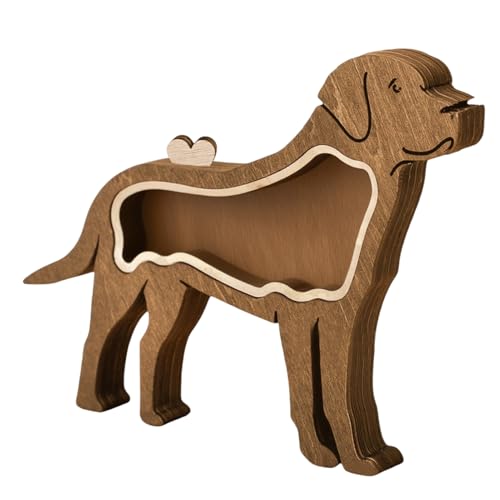 Sulxyi Pet Hair Memorial Box, Hundeasche Lagerung, Memorial Keepsake Box, 18x15x2 cm, kompakte Größe, Holzbedenken, Mehrzweckverwendung für Zähne, Asche und kleine Gegenstände von Sulxyi
