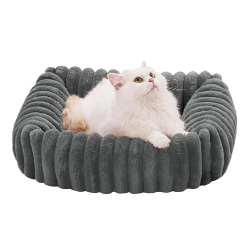 Sulxyi Plüschkatzenbett, kleines Hundebett, Haustierkissensofa, 60x50x17 cm, leicht und tragbar, Sofa-inspiriertes Design, Ultra-Weich und Flusen, ideal für Zuhause, Auto, Boden, Reise Sulxyi Plüschkatzenbett, kleines Hundebett, Haustierkissensofa, 60x50x17 cm, leicht und tragbar, Sofa-inspiriertes Design, Ultra-Weich und Flusen, ideal für Zuhause, Auto, Boden, Reise von Sulxyi