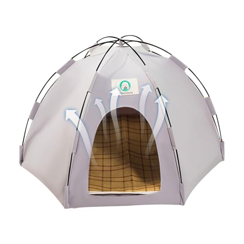 Tragbares Haustierzelt, wasserdichtes Hundehaus, Outdoor-Hundezelt, geräumiges Design, 58 x 50 x 36 cm, wasserdichtes Oxford-Gewebe, atmungsaktive Netz-Einsätze, einfach aufzubauen, für drinnen und Tragbares Haustierzelt, wasserdichtes Hundehaus, Outdoor-Hundezelt, geräumiges Design, 58 x 50 x 36 cm, wasserdichtes Oxford-Gewebe, atmungsaktive Netz-Einsätze, einfach aufzubauen, für drinnen und von Sulxyi