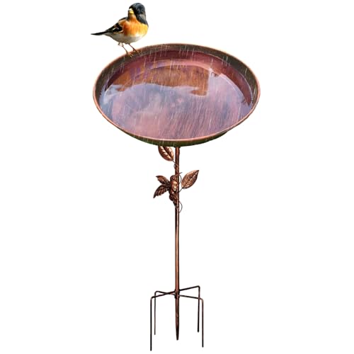 Vogeltränke im Vintage-Stil, freistehende Vogeltränke, Futterschale, 76 x 30,5 cm, einfach aufzustellen und zu bewegen, multifunktionaler Futternapf, ideal für Terrasse, Hof, Dekoration von Sulxyi
