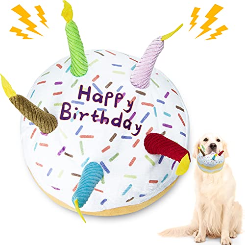Sumind Hund Geburtstag Spielzeug Hund Geburtstagstorte Spielzeug Quietschendes Hundespielzeug Weiches Plüsch Hundespielzeug, Groß, 7,3 Zoll Sumind Hund Geburtstag Spielzeug Hund Geburtstagstorte Spielzeug Quietschendes Hundespielzeug Weiches Plüsch Hundespielzeug, Groß, 7,3 Zoll von Sumind