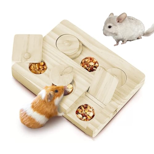 Hamster Spielzeug, Meerschweinchen Spielzeug Hamster Futtersuchspielzeug Spielzeug für Hamster Aus Holz Spielzeug für Hamster Hamster Zubehör für Kleine Haustiere Chinchillas Kaninchen Rennmaus von SunBeautiful
