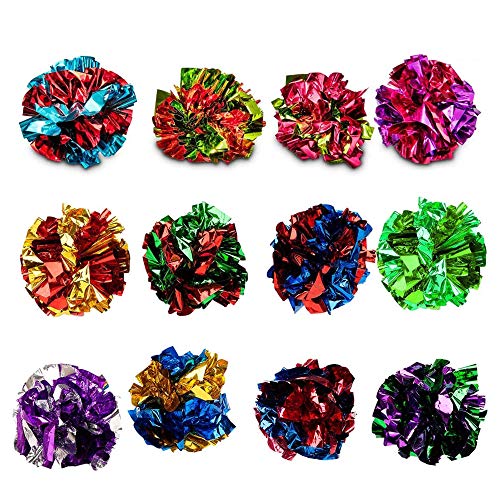 SunGrow Crinkle-Bälle für Katzen, 3,8-5 cm, Leicht und Mehrfarbig, Ideal für Kätzchen und Erwachsene Katzen, 12 Stück pro Packung SunGrow Crinkle-Bälle für Katzen, 3,8-5 cm, Leicht und Mehrfarbig, Ideal für Kätzchen und Erwachsene Katzen, 12 Stück pro Packung von SunGrow