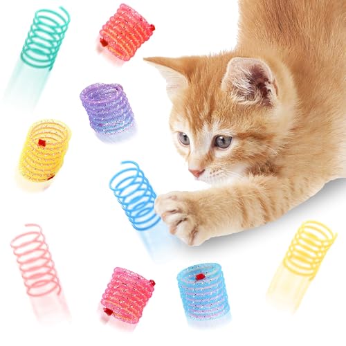 SunGrow Katzenfedern, Katzenunterhaltung für Innenkätzchen, Kunststoff und gewebtes buntes Drahtrohr, interaktive Spirale für Haustiere, Aktivitätswerkzeug, Katzenbedarf und Zubehör, 30 Stück pro SunGrow Katzenfedern, Katzenunterhaltung für Innenkätzchen, Kunststoff und gewebtes buntes Drahtrohr, interaktive Spirale für Haustiere, Aktivitätswerkzeug, Katzenbedarf und Zubehör, 30 Stück pro von SunGrow