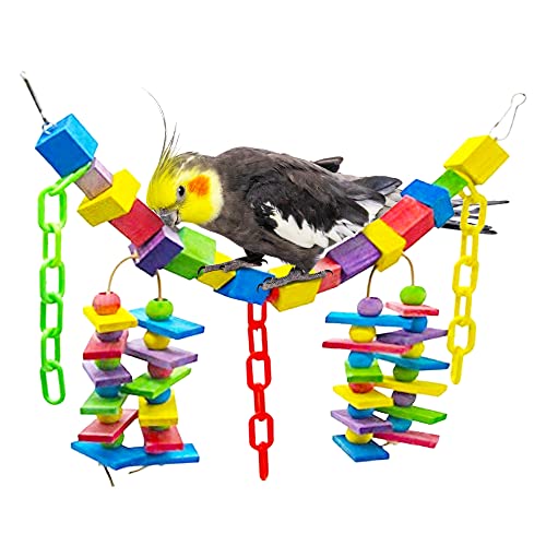 SunGrow Papageien-Spielzeug, Bringt die wilde Seite Ihres Vogels, Fordert und Stimuliert Ihr Genius-Haustier, Lustiges Spielen und Trimmt den Schnabel von SunGrow