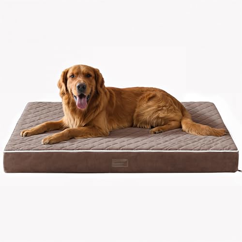 SunStyle Home Orthopädische Hundebetten für XX-Large Hunde, XX-Large Hundebett mit Eierkisten-Schaumstoff-Unterstützung, rutschfeste Unterseite und abnehmbarer, waschbarer Bezug, Matratze, von SunStyle Home