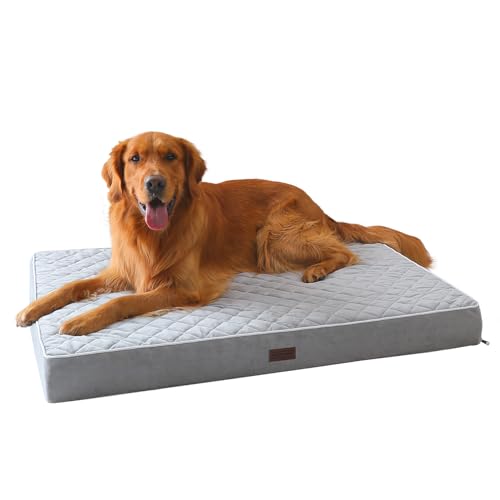 SunStyle Home Orthopädische Hundebetten für große Hunde, großes Hundebett mit Schaumstoff-Unterstützung, rutschfeste Unterseite und abnehmbarer, waschbarer Bezug, Matratze, Haustiermatte, Bett von SunStyle Home