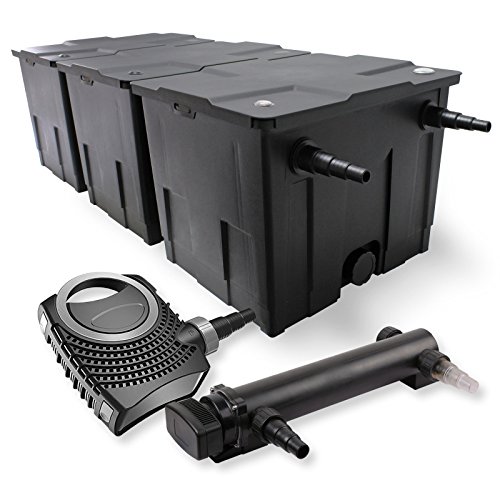 SunSun Komplettset: CBF-350C Teichfilter bis 90000 L Teichfilteranlage als Durchlauffilter, CTF-8000 SuperECO Teichpumpe 8000l/h 70W, CUV-324 Teichklärer UVC Klärer mit 24W SunSun Komplettset: CBF-350C Teichfilter bis 90000 L Teichfilteranlage als Durchlauffilter, CTF-8000 SuperECO Teichpumpe 8000l/h 70W, CUV-324 Teichklärer UVC Klärer mit 24W von SunSun