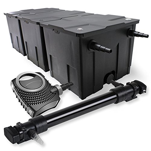 SunSun Komplettset: CBF-350C Teichfilter bis 90000 L Teichfilteranlage als Durchlauffilter, NEO10000 SuperECO Teichpumpe 10000l/h 80W, CUV-672 Teichklärer UVC Klärer mit 72W SunSun Komplettset: CBF-350C Teichfilter bis 90000 L Teichfilteranlage als Durchlauffilter, NEO10000 SuperECO Teichpumpe 10000l/h 80W, CUV-672 Teichklärer UVC Klärer mit 72W von SunSun