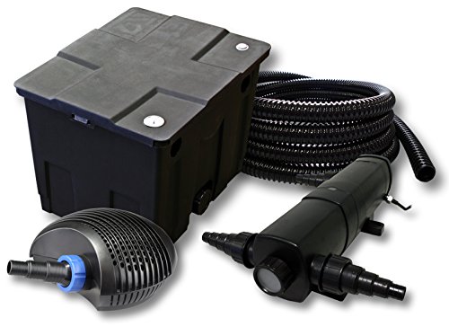 SunSun Komplettset: CBF-350 Teichfilter bis 12000 L Teichfilteranlage als Durchlauffilter, CTF-3800 SuperECO Teichpumpe 3600l/h 20W, CUV-224 Teichklärer UVC Klärer mit 24W, 25m Teichschlauch 25 mm SunSun Komplettset: CBF-350 Teichfilter bis 12000 L Teichfilteranlage als Durchlauffilter, CTF-3800 SuperECO Teichpumpe 3600l/h 20W, CUV-224 Teichklärer UVC Klärer mit 24W, 25m Teichschlauch 25 mm von SunSun