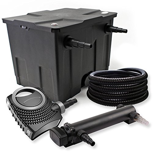 SunSun Komplettset: CBF-350 Teichfilter bis 12000 L Teichfilteranlage als Durchlauffilter, CTF-8000 SuperECO Teichpumpe 8000l/h 70W, CUV-336 Teichklärer UVC Klärer mit 36W, 25m Teichschlauch 25 mm SunSun Komplettset: CBF-350 Teichfilter bis 12000 L Teichfilteranlage als Durchlauffilter, CTF-8000 SuperECO Teichpumpe 8000l/h 70W, CUV-336 Teichklärer UVC Klärer mit 36W, 25m Teichschlauch 25 mm von SunSun