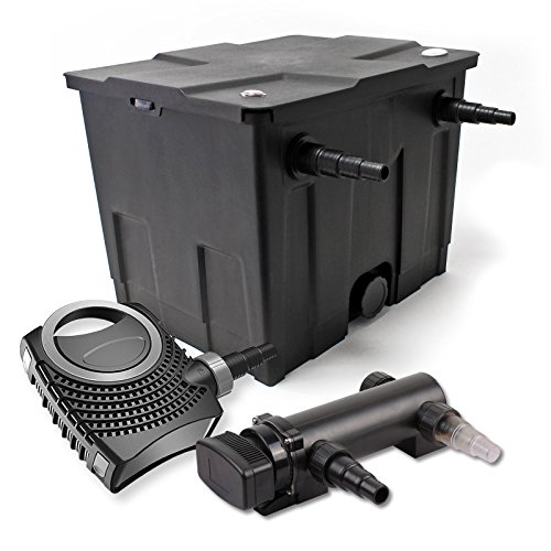 SunSun Komplettset: CBF-350 Teichfilter bis 12000 L Teichfilteranlage als Durchlauffilter, NEO7000 SuperEco Teichpumpe 7000l/h 50W, CUV-318 Teichklärer UVC Klärer mit 18W SunSun Komplettset: CBF-350 Teichfilter bis 12000 L Teichfilteranlage als Durchlauffilter, NEO7000 SuperEco Teichpumpe 7000l/h 50W, CUV-318 Teichklärer UVC Klärer mit 18W von SunSun