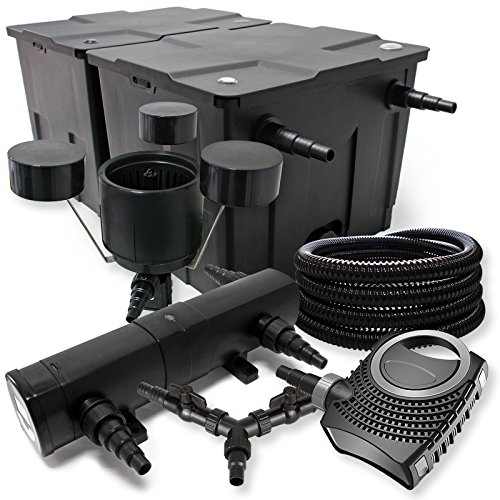 SunSun Komplettset: CBF-350B Teichfilter bis 60000 L Teichfilteranlage, NEO10000 Teichpumpe 10000l/h 80W, CUV-224 Teichklärer 24W, 25m Teichschlauch 25 mm, CSP-250 Skimmer 2500l/h 45W, Y-Verteiler SunSun Komplettset: CBF-350B Teichfilter bis 60000 L Teichfilteranlage, NEO10000 Teichpumpe 10000l/h 80W, CUV-224 Teichklärer 24W, 25m Teichschlauch 25 mm, CSP-250 Skimmer 2500l/h 45W, Y-Verteiler von SunSun
