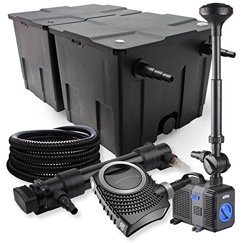 SunSun Komplettset: CBF-350B Teichfilter bis 60000 L Teichfilteranlage, NEO10000 Teichpumpe 10000l/h 80W, CUV-636 Teichklärer 36W, 25m Teichschlauch 25 mm, CTP-5003 Springbrunnen 5000l/h 30W SunSun Komplettset: CBF-350B Teichfilter bis 60000 L Teichfilteranlage, NEO10000 Teichpumpe 10000l/h 80W, CUV-636 Teichklärer 36W, 25m Teichschlauch 25 mm, CTP-5003 Springbrunnen 5000l/h 30W von SunSun