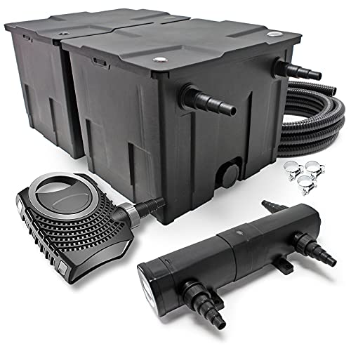 SunSun Komplettset: CBF-350B Teichfilter bis 60000 L Teichfilteranlage Durchlauffilter, NEO8000 Teichpumpe 8000l/h 70W, CUV-236 Teichklärer 36W, 10m Teichschlauch 38 mm, Schlauchschellen W1 44-47mm SunSun Komplettset: CBF-350B Teichfilter bis 60000 L Teichfilteranlage Durchlauffilter, NEO8000 Teichpumpe 8000l/h 70W, CUV-236 Teichklärer 36W, 10m Teichschlauch 38 mm, Schlauchschellen W1 44-47mm von SunSun