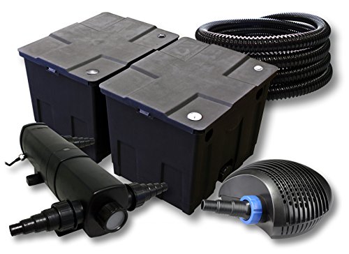 SunSun Komplettset: CBF-350B Teichfilter bis 60000 L Teichfilteranlage als Durchlauffilter, CTF-6000 SuperECO Teichpumpe 6000l/h 40W, CUV-224 Teichklärer UVC Klärer mit 24W, 25m Teichschlauch 25 mm SunSun Komplettset: CBF-350B Teichfilter bis 60000 L Teichfilteranlage als Durchlauffilter, CTF-6000 SuperECO Teichpumpe 6000l/h 40W, CUV-224 Teichklärer UVC Klärer mit 24W, 25m Teichschlauch 25 mm von SunSun