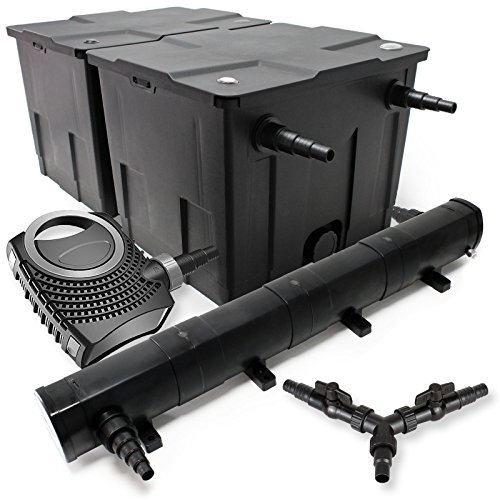 SunSun Komplettset: CBF-350B Teichfilter bis 60000 L Teichfilteranlage als Durchlauffilter, CTF-8000 SuperECO Teichpumpe 8000l/h 70W, CUV-272 Teichklärer UVC Klärer mit 72W, Y-Verteiler SunSun Komplettset: CBF-350B Teichfilter bis 60000 L Teichfilteranlage als Durchlauffilter, CTF-8000 SuperECO Teichpumpe 8000l/h 70W, CUV-272 Teichklärer UVC Klärer mit 72W, Y-Verteiler von SunSun