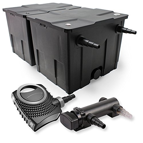 SunSun Komplettset: CBF-350B Teichfilter bis 60000 L Teichfilteranlage als Durchlauffilter, CTF-8000 SuperECO Teichpumpe 8000l/h 70W, CUV-318 Teichklärer UVC Klärer mit 18W SunSun Komplettset: CBF-350B Teichfilter bis 60000 L Teichfilteranlage als Durchlauffilter, CTF-8000 SuperECO Teichpumpe 8000l/h 70W, CUV-318 Teichklärer UVC Klärer mit 18W von SunSun