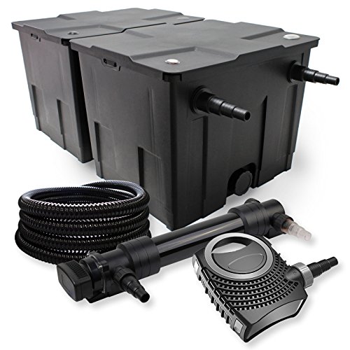 SunSun Komplettset: CBF-350B Teichfilter bis 60000 L Teichfilteranlage als Durchlauffilter, CTF-8000 SuperECO Teichpumpe 8000l/h 70W, CUV-636 Teichklärer UVC Klärer mit 36W, 25m Teichschlauch 25 mm SunSun Komplettset: CBF-350B Teichfilter bis 60000 L Teichfilteranlage als Durchlauffilter, CTF-8000 SuperECO Teichpumpe 8000l/h 70W, CUV-636 Teichklärer UVC Klärer mit 36W, 25m Teichschlauch 25 mm von SunSun