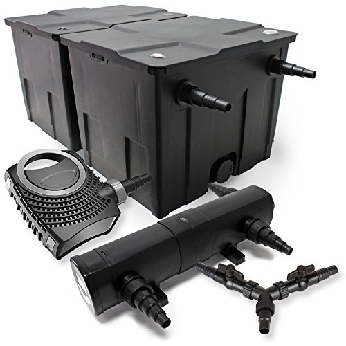 SunSun Komplettset: CBF-350B Teichfilter bis 60000 L Teichfilteranlage als Durchlauffilter, NEO10000 SuperECO Teichpumpe 10000l/h 80W, CUV-224 Teichklärer UVC Klärer mit 24W, Y-Verteiler SunSun Komplettset: CBF-350B Teichfilter bis 60000 L Teichfilteranlage als Durchlauffilter, NEO10000 SuperECO Teichpumpe 10000l/h 80W, CUV-224 Teichklärer UVC Klärer mit 24W, Y-Verteiler von SunSun