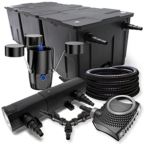 SunSun Komplettset: CBF-350C Teichfilter bis 90000 L Teichfilteranlage, NEO10000 Teichpumpe 10000l/h 80W, CUV-236 Teichklärer 36W, 25m Teichschlauch 25 mm, CSP-250 Skimmer 2500l/h 45W, Y-Verteiler SunSun Komplettset: CBF-350C Teichfilter bis 90000 L Teichfilteranlage, NEO10000 Teichpumpe 10000l/h 80W, CUV-236 Teichklärer 36W, 25m Teichschlauch 25 mm, CSP-250 Skimmer 2500l/h 45W, Y-Verteiler von SunSun
