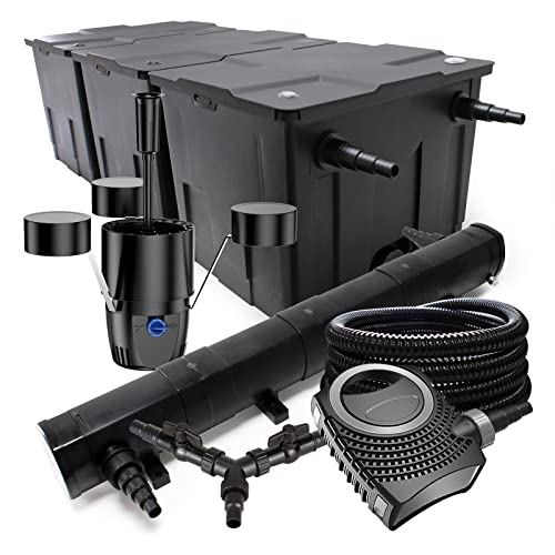 SunSun Komplettset: CBF-350C Teichfilter bis 90000 L Teichfilteranlage, NEO10000 Teichpumpe 10000l/h 80W, CUV-272 Teichklärer 72W, 25m Teichschlauch 25 mm, CSP-250 Skimmer 2500l/h 45W, Y-Verteiler SunSun Komplettset: CBF-350C Teichfilter bis 90000 L Teichfilteranlage, NEO10000 Teichpumpe 10000l/h 80W, CUV-272 Teichklärer 72W, 25m Teichschlauch 25 mm, CSP-250 Skimmer 2500l/h 45W, Y-Verteiler von SunSun