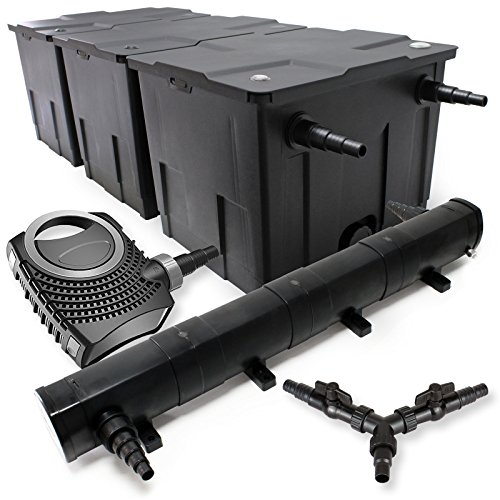 SunSun Komplettset: CBF-350C Teichfilter bis 90000 L Teichfilteranlage als Durchlauffilter, CTF-8000 SuperECO Teichpumpe 8000l/h 70W, CUV-272 Teichklärer UVC Klärer mit 72W, Y-Verteiler SunSun Komplettset: CBF-350C Teichfilter bis 90000 L Teichfilteranlage als Durchlauffilter, CTF-8000 SuperECO Teichpumpe 8000l/h 70W, CUV-272 Teichklärer UVC Klärer mit 72W, Y-Verteiler von SunSun