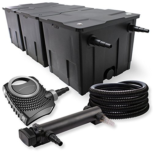 SunSun Komplettset: CBF-350C Teichfilter bis 90000 L Teichfilteranlage als Durchlauffilter, NEO7000 SuperEco Teichpumpe 7000l/h 50W, CUV-324 Teichklärer UVC Klärer mit 24W, 25m Teichschlauch 25 mm SunSun Komplettset: CBF-350C Teichfilter bis 90000 L Teichfilteranlage als Durchlauffilter, NEO7000 SuperEco Teichpumpe 7000l/h 50W, CUV-324 Teichklärer UVC Klärer mit 24W, 25m Teichschlauch 25 mm von SunSun