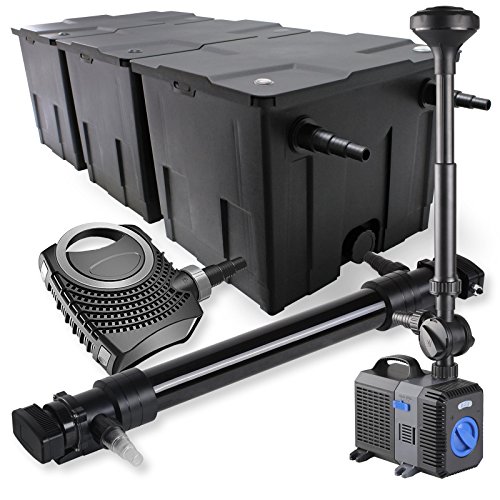 SunSun Komplettset: CBF-350C Teichfilter bis 90000L Teichfilteranlage Durchlauffilter, NEO10000 Teichpumpe 10000l/h 80W, CUV-672 Teichklärer UVC Klärer mit 72W, CTP-5003 Springbrunnenpumpe 5000l/h 30W SunSun Komplettset: CBF-350C Teichfilter bis 90000L Teichfilteranlage Durchlauffilter, NEO10000 Teichpumpe 10000l/h 80W, CUV-672 Teichklärer UVC Klärer mit 72W, CTP-5003 Springbrunnenpumpe 5000l/h 30W von SunSun