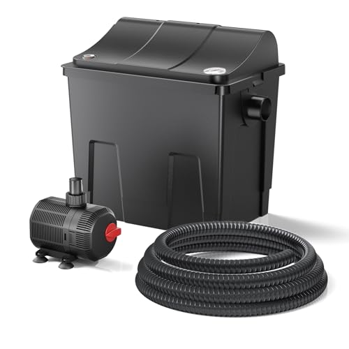 SunSun CBF-200T Bioteichfilter Komplettset mit 9W UVC Klärer, Teichpumpe 2300 l/h 35W, Thermometer und Filtermedien, Filteranlage Bio Teichfilter SunSun CBF-200T Bioteichfilter Komplettset mit 9W UVC Klärer, Teichpumpe 2300 l/h 35W, Thermometer und Filtermedien, Filteranlage Bio Teichfilter von SunSun