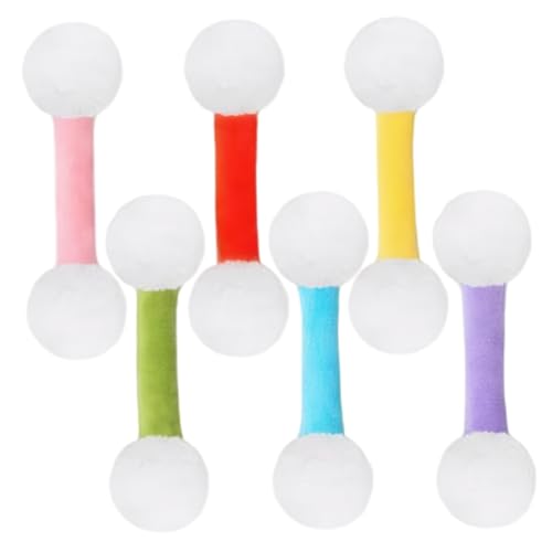 6 Stück Katzenminzenspielzeug, interaktives, bissfestes, weiches und sicheres Katzenbeißspielzeug aus Plüsch als Geschenk für Haustiere, interaktives Katzenspielzeug, Katzenspielzeug zum Selbstsp von SunaOmni