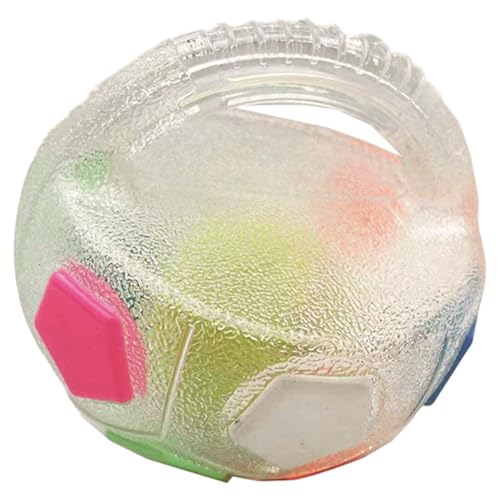 Hundebälle für Aggressive Kauer 17, 8x17, 8 cm interaktiver, unzerstörbarer Hundeball aus Gummi mit Griff, transparent und bunt, Spielzeug zum Trainieren, Apportieren, unzerstörbarer Hundeball Hundebälle für Aggressive Kauer 17, 8x17, 8 cm interaktiver, unzerstörbarer Hundeball aus Gummi mit Griff, transparent und bunt, Spielzeug zum Trainieren, Apportieren, unzerstörbarer Hundeball von SunaOmni
