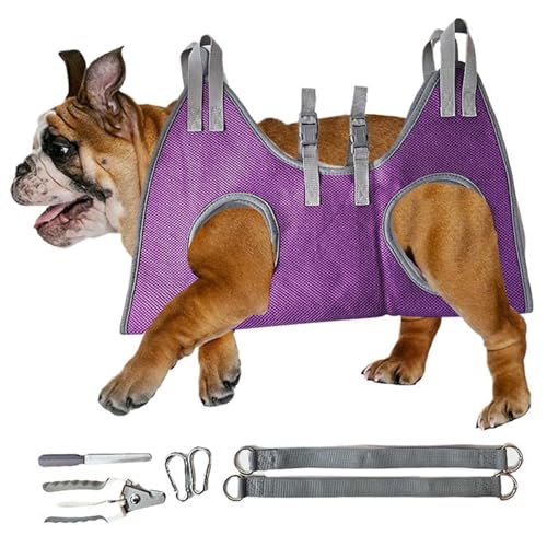 SunaOmni Hundepflege-Hängematte mit starken Mittelgurten, praktische Hundekrallenschneide-Hängematte mit Nagelknipser, Nagelfeile für zusätzliche Sicherheit, lila Hundekrallenschneide-, Hundehän SunaOmni Hundepflege-Hängematte mit starken Mittelgurten, praktische Hundekrallenschneide-Hängematte mit Nagelknipser, Nagelfeile für zusätzliche Sicherheit, lila Hundekrallenschneide-, Hundehän von SunaOmni
