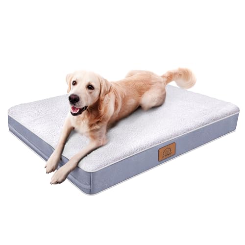 Sunheir Orthopädisches Hundebett für extra große Hunde, Jumbo, wasserdicht, Deluxe-Plüsch-Hundekäfigbett mit abnehmbarem, waschbarem Bezug und rutschfester Unterseite Sunheir Orthopädisches Hundebett für extra große Hunde, Jumbo, wasserdicht, Deluxe-Plüsch-Hundekäfigbett mit abnehmbarem, waschbarem Bezug und rutschfester Unterseite von Sunheir