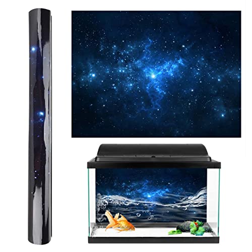 Sunicon Aquarium-Hintergrund, Fischdekorationen, Bilder, 9 Größen, optional, PVC-Klebstoff, Sternenstaub, Aquarium-Hintergrund, Poster, Hintergrund, Dekorationspapier (122 * 61cm) von Sunicon