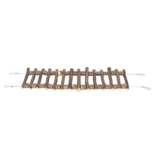 Sunicon Haustierkletterleiter hölzerne langlebige Brücke für Papagei Chinchilla und Hamster (50CM) von Sunicon