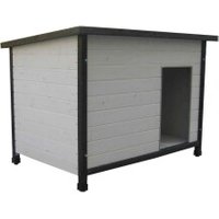 SunnyDogs Isolierte Holz-Hundehütte mit Flachdach, weiß lasiert, 106 x 69 x 82 cm SunnyDogs Isolierte Holz-Hundehütte mit Flachdach, weiß lasiert, 106 x 69 x 82 cm von SunnyDogs
