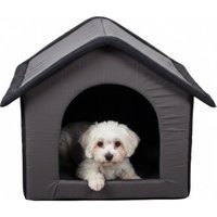 SunnyDogs Stoff-Hundehütte / Hundehöhle grau von SunnyDogs